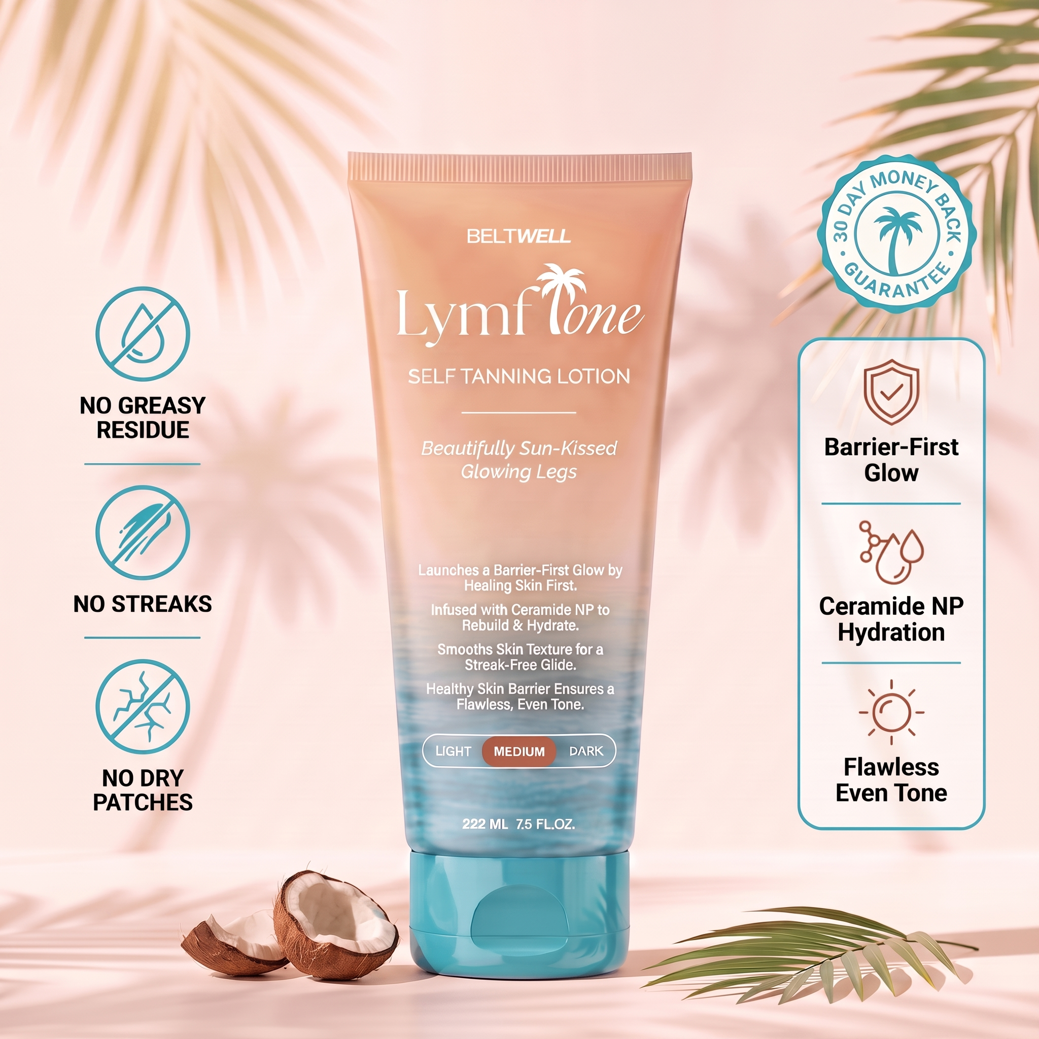 LymfTone Self-Tanner & Extra Glow for Legs With TrueTone Complex™
