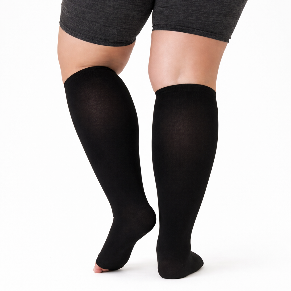 Beltwell® The Original Toeless Extra Wide StretchKnit™ Compression Socks 20-30 mmHg