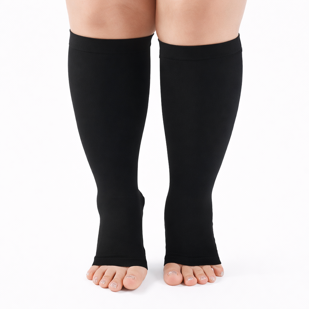 Beltwell® The Original Toeless Extra Wide StretchKnit™ Compression Socks 20-30 mmHg