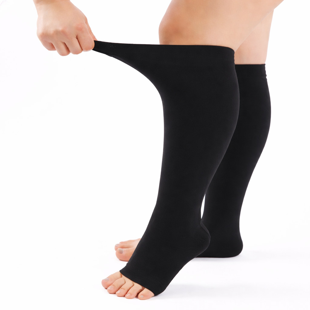 Beltwell® The Original Toeless Extra Wide StretchKnit™ Compression Socks 20-30 mmHg