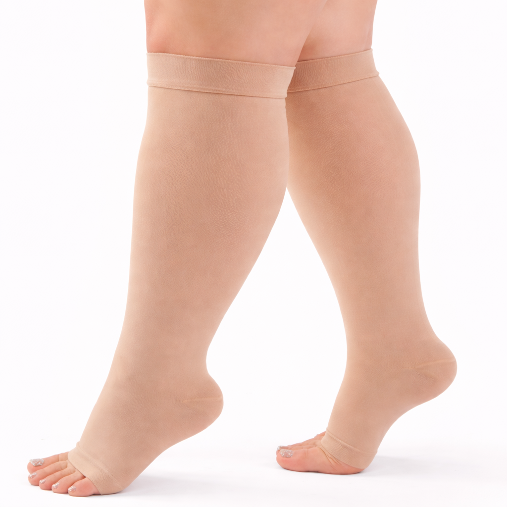 Beltwell® The Original Toeless Extra Wide StretchKnit™ Compression Socks 20-30 mmHg