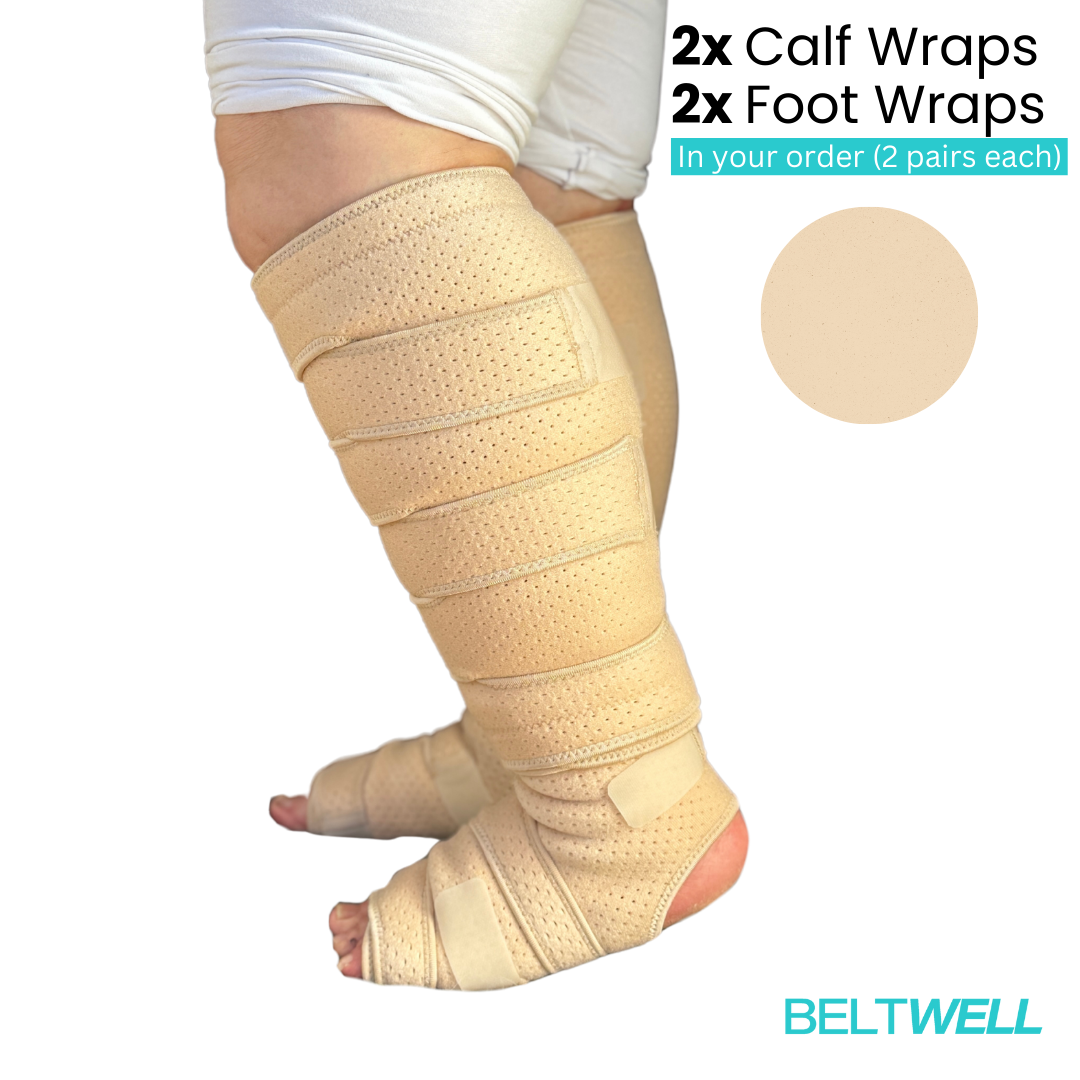 The Lower Leg Compression System For Feet & Calves (2 pack Each) |  BEIGE