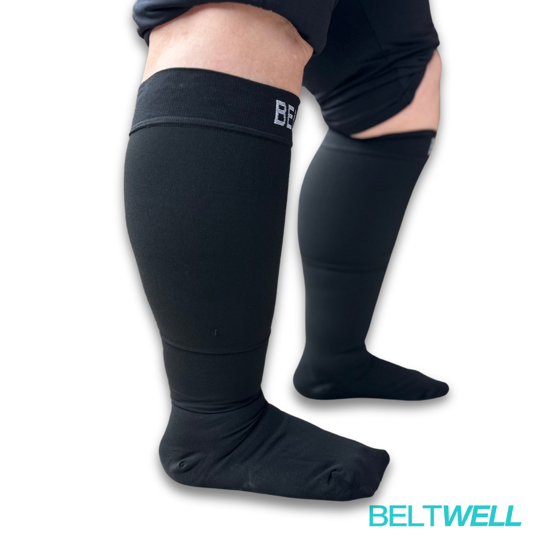 Beltwell® - The Plus-Size Anti-Slip Compression Socks For Big Swollen Legs [23-32mmHg] (2 Pack)