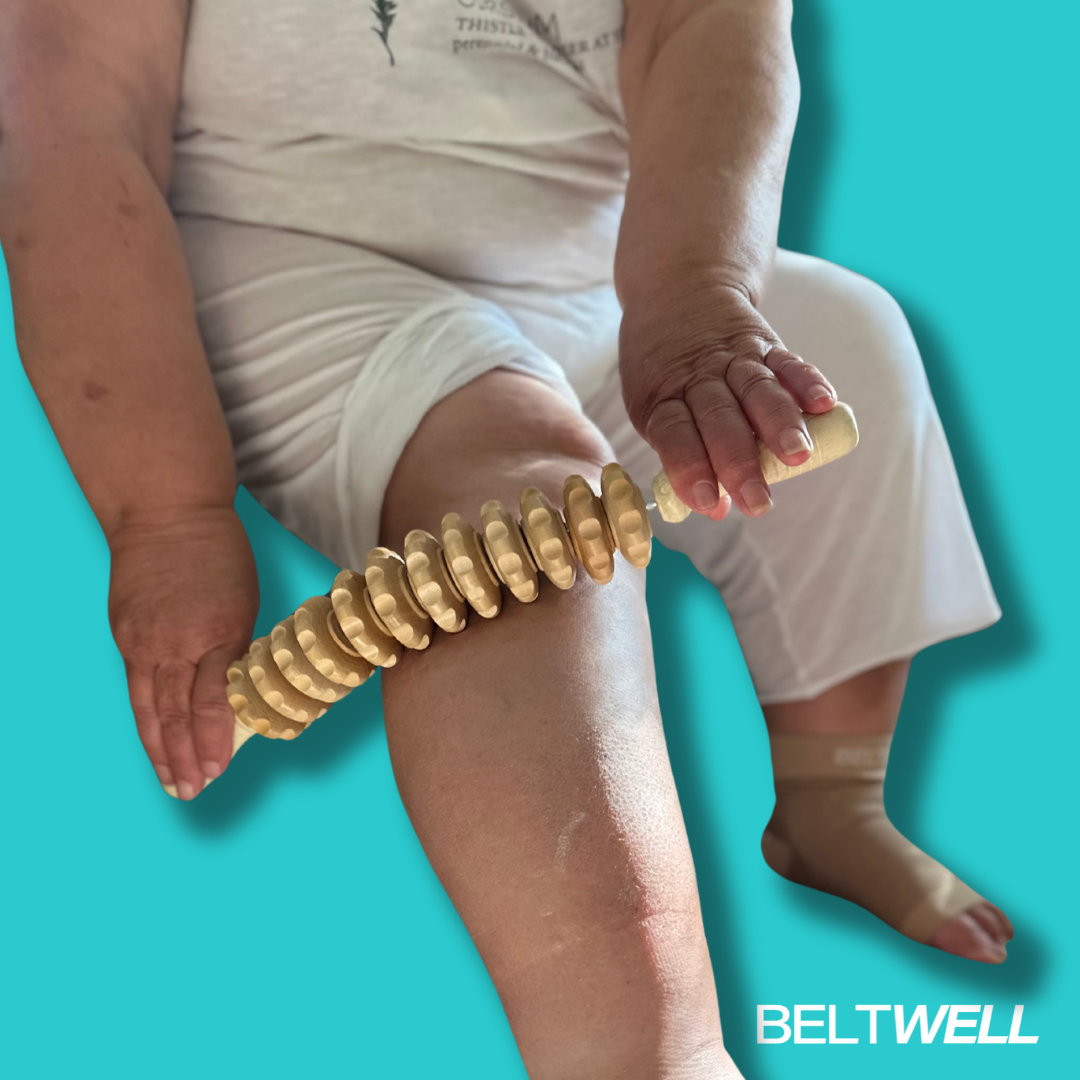 Beltwell® - The Wooden Edema & Lymphedema Leg Circulation Massager