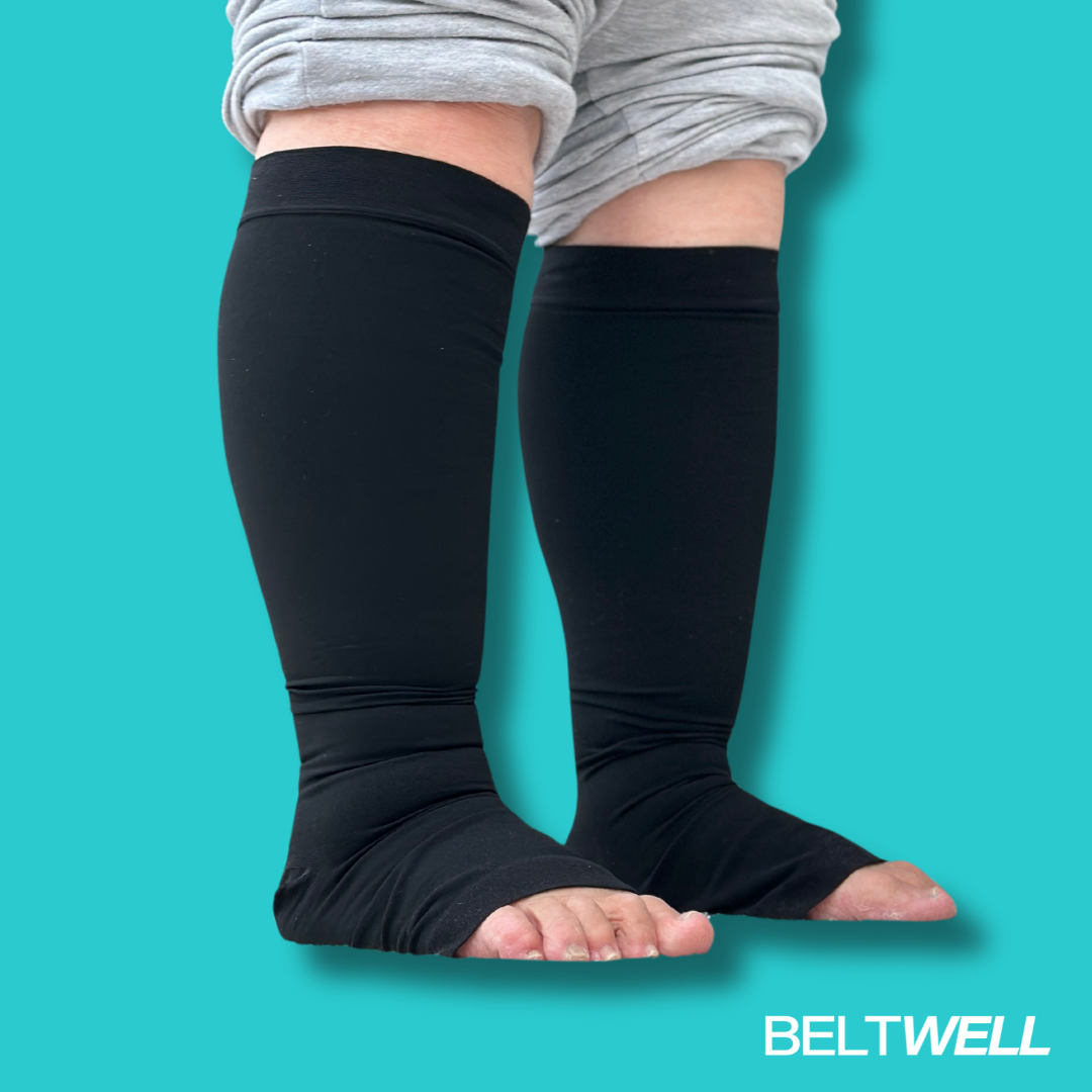 Beltwell® - The Lymphedema Plus-Size Anti-Slip Compression Socks For Big  Swollen Legs [23-32mmHg] (2 pairs)
