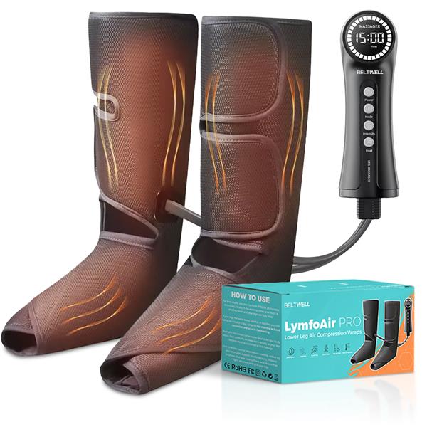 LymfoAir™ PRO - Leg & Foot Air Compression Massager With Heat