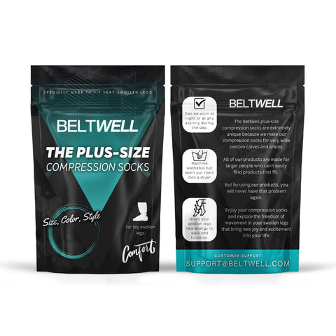 Beltwell® - The Lymphedema Plus-Size Anti-Slip Compression Socks For B –  Beltwell-com