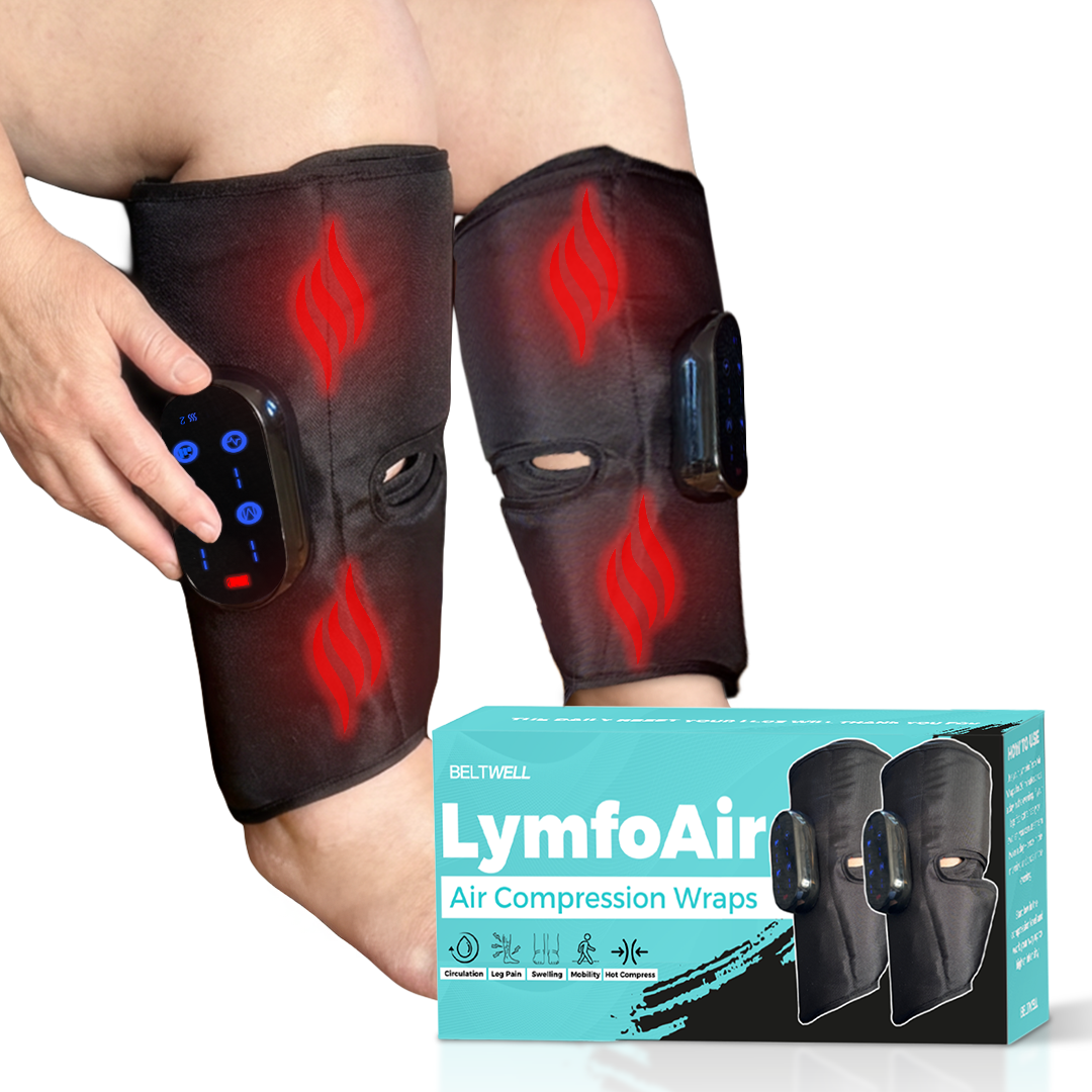 LymfoAir™ Triple-Circulation Therapy Compression Massager | Wireless | Heat | EMS