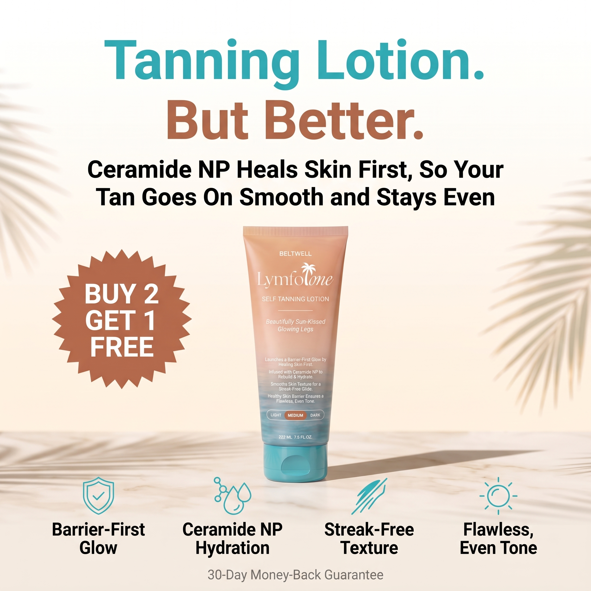 LymfTone Self-Tanner & Extra Glow for Legs With TrueTone Complex™