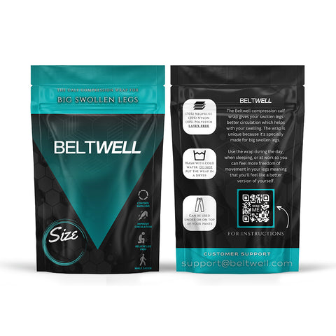 Beltwell® - Einstellbare Lymphödem-Kompressionswadenwickel (2 Wickel)